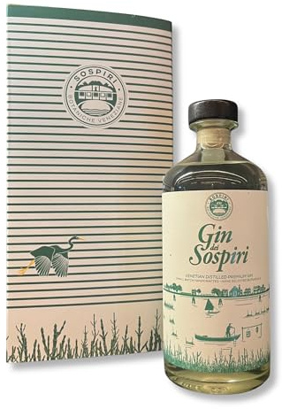 Gin dei Sospiri – Italienischer Premium Dry Gin 70 cl – 40% Vol. mit Salicornia, Wacholder und Botanicals aus der Venezianischen Lagune – Handcrafted in Venedig