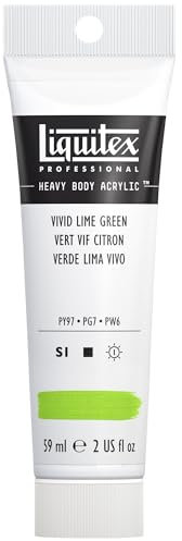 Liquitex 1045740 Professional Heavy Body Acrylfarbe in Künstlerqualität mit ausgezeichneter Lichtechtheit in buttriger Konsistenz, 59ml Tube - Limettengrün lebhaft