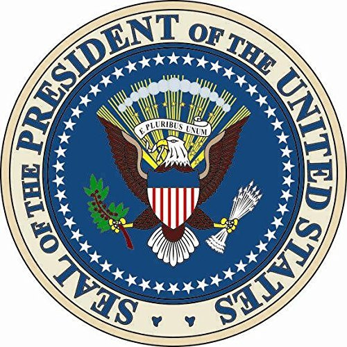 U24 Aufkleber US President Präsident Seal Siegel Autoaufkleber Sticker Konturschnitt