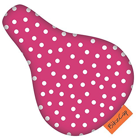 BikeCap Sattelüberzug Kids pink/weiße Punkte