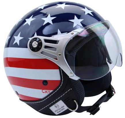 Motorradhelm Jethelm Chopperhelm Cafe Racer CMX Stars and Stripes USA-Flag S