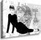Julia-Art Leinwandbilder - Audrey Hepburn Bild 1 teilig - 60 mal 40 cm Leinwand auf Rahmen - sofort aufhängbar Wandbild XXL - Kunstdrucke QN64-2