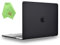 UESWILL Compatible with MacBook Pro 15 inch Case 2019 2018 2017 2016 Model A1990 A1707, Smooth Matte Hard Case for MacBook Pro 15 inch with Touch Bar & USB-C + Microfibre Cleaning Cloth, Black