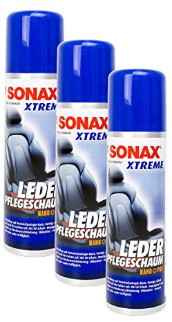 SONAX 3X 02891000 Xtreme LederPflegeSchaum NanoPro Silikonfrei 250ml