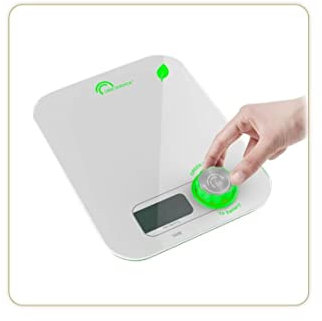 LITTLE BALANCE 8198 Kinetic Flower Blanc, Balance de cuisine sans pile, 5 kg, Blanc