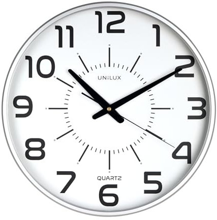 Unilux Wanduhr Maxi pop, 37,5 cm, grau