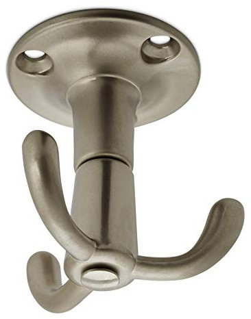 SOTECH 5 x Drehhaken TROMSO 3-fach Edelstahloptik matt 53 x 50 mm Sockel Ø 40 mm BA 25 mm Aluminium Garderobenhaken Jackenaufhänger