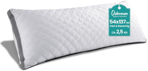 Oubonun Premium Adjustable Loft Quilted Body Pillows - Firm and Fluffy - Quality Plush - Down Alternative - Head Support Pillow - 21x54