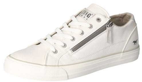 MUSTANG Damen Schnürschuh mit Gummisohle und bequemen Innenfutter 1272-308, Größe:41 EU, Farbe:Weiß