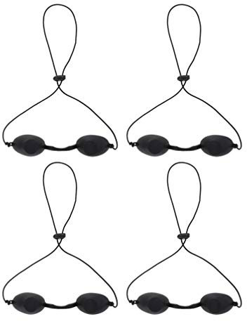 Healifty lunettes de sécurité cache-oeil lunettes de protection oculaire lunettes de bronzage oculaire cache-yeux lunettes pour UV thérapie par la lumière LED beauté 40pcs (noir)