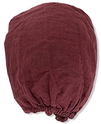 JOWOLLINA Spannbettlaken aus 100% Leinen Stonewashed (90 x 200+25 cm, Schwarze Tulpe)