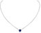 ChicSilver Silber Halskette mit Rundeanhänger Kette mit Zirkonia Saphir mit Geschenkebox für Weihnachten Valentinstag