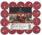 OnlineStreet Scented Tealight Votive Candles Pack - Wax Tarts in Different Assorted Refreshing Fragrances with 8 Hours Burning Time (Mulled Wine)