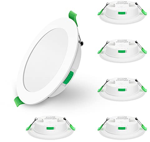 ALUSSO LED Recessed Ceiling Lights 7W 580Lm Dimmable Downlights 3CCT 6 Pack