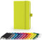 Premium A6 Notizbuch, liniert, Tasche, Hardcover, kleines Tagebuch mit Stiftschlaufe, Gummiband und Schleifenmarker, 196 Seiten/98 Blatt Notizblock Notizblock (Limette)