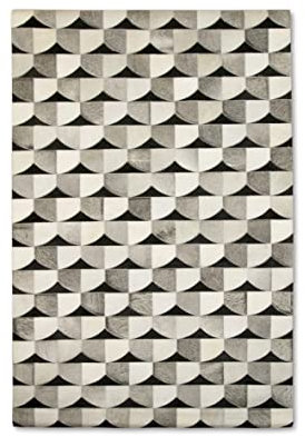 Zerimar Patchwork Kuhfellteppich | Teppich aus natürlichem Rindsleder | Maße: 140x70 cm | Patchwork-Teppich | Wohnzimmerteppiche | Schlafzimmerteppiche
