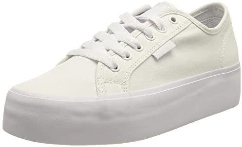 DC Shoes Damen Manual Platform Sneaker, White/White, 40.5 EU