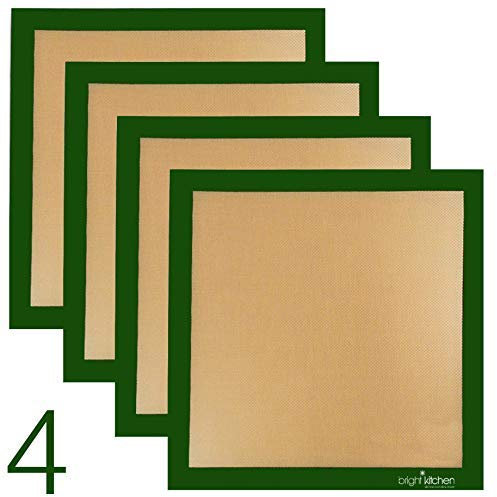 4 X Ultra Silicone 11 X 11 Non-Stick Fruit Leather Dehydrator Sheet: Compatible With Excalibur 4 Tray 2400 Drying Mat Liner