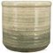 Matches21 Pot de fleurs en terre cuite - Décoration de jardin - Beige/gris - Diamètre : 21 x 18,5 cm