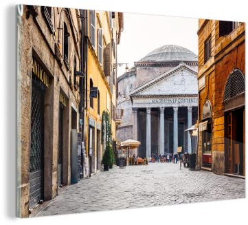 MuchoWow Glasbild Glasfoto Wandbild Bilder Deko 60x40 cm Italien - Rom - Bauwerke
