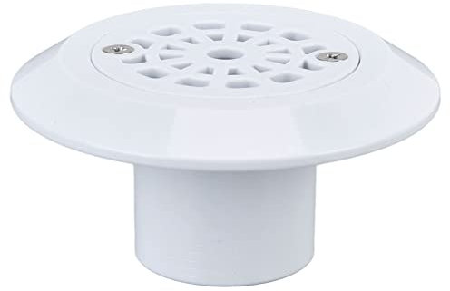Drenaje de Piso, Drenaje de Piscina de Plástico con Rejilla Antibloqueo, Salida de Agua de Piscina Duradera, Accesorio de Drenaje de Entrada de Agua de Drenaje de Piscina en Suelo para Piscinas