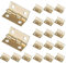 Lot de 20 petites charnières pliables en bronze antique pour boîte à bijoux en bois, 37 x 25 mm, doré