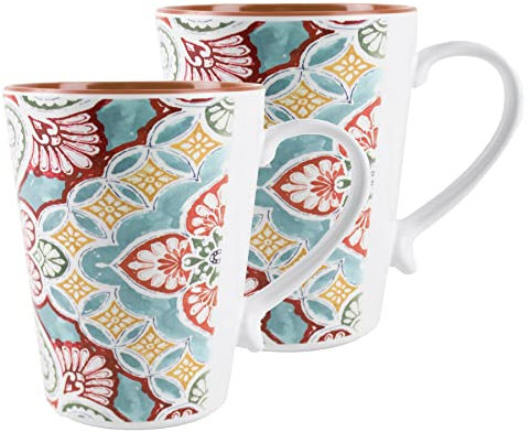 Purely Home Rio Corte Melamine Mugs - Outdoor/Camping/BBQ - Plastic/Melamine Reusable Outdoor Drinkware x 2