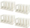 CYEER 4 Pack Wooden Desktop CD Storage Rack, Desktop Book Storage Shelf, CD&DVD Book Holder Rack CD Storage Tower for CD DVD Books Magazines(White)