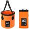 Faltbarer Eimer, 20 L Multifunktions Falteimer, für Camping, Angeln, Partys und Andere Outdoor Aktivitäten, Orange