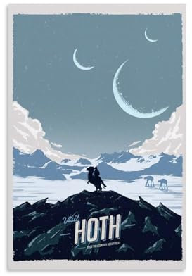 BBAUER HOTH Vintage Poster Dekorative Malerei Leinwand Wandkunst Wohnzimmer Poster Schlafzimmer Malerei,Wandkunst Bilddruck Moderne Familienzimmer Dekor 16x24inch(40x60cm)
