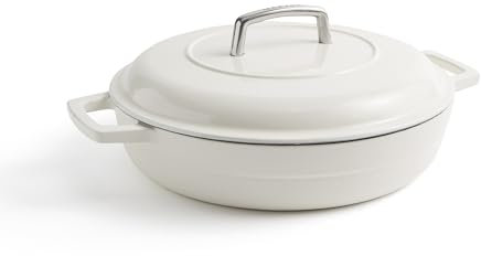 Martha by Martha Stewart 3.5 QT Enameled Cast Iron Braiser w/Lid - Crescent Moon