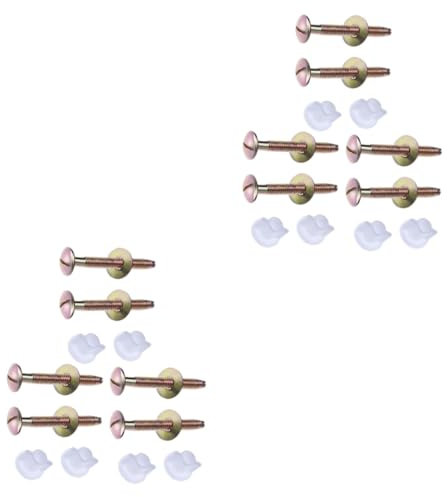 OSALADI Juego De 2 Tornillos Para Inodoro Pernos De Fijación Con Tuercas Y Arandelas Tornillos De Para Accesorios De Inodoro (6 Unidades)