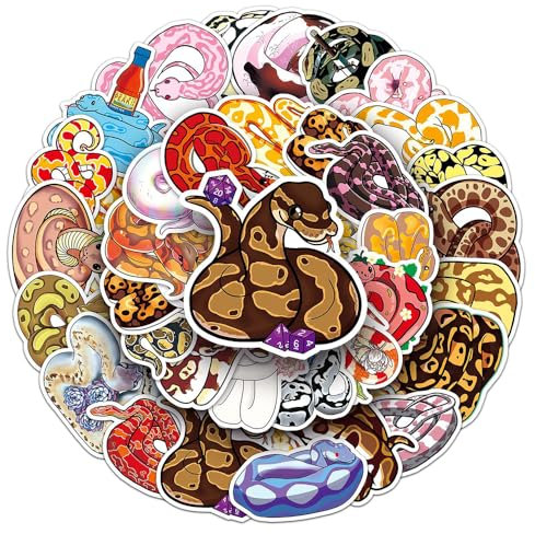 Schlangen-Aufkleber für Jungen, Mädchen, Kinder, Teenager, Cartoon-Aufkleber, wasserdicht, Vinyl-Aufkleber für Handy, Laptop, Flaschen, Wasserflasche, Gepäck, Sammelalbum, Tasse, Fahrrad, Notizbuch,