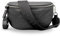 ADEL Bauchtasche Damen Echtleder Emma Silber Handgemachte Umhängetasche Crossbody Bag mit Optionalen Breiten Gemusterten Riemen Stylische Hüfttasche Made in Italy (Schwarz-Silber 5, Large)