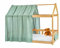 Lovely Hippo Hausbett Himmel - 100% Baumwolle - Betthimmel Hausbett aus Musselin - Bett Vorhang Kinderbett - Himmelbett Vorhänge 90x200cm (Eukalyptus/Gold Tasche, 120 x 370 cm (1er Set))