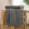 WONGS BEDDING Kuscheldecke Flauschig Decke Grau, Sofadecke Wolldecke 150x200 Wohn- & Kuscheldecken, Warme Weiche Fleecedecke Boho Decken überwurfdecke für Sofa Couch Bett