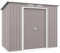 Outsunny 7 x 4ft Lean to Garden Shed with Foundation Kit, Double Door and Vents, Outdoor Metal Storage Shed for Equipment Tools, Grey