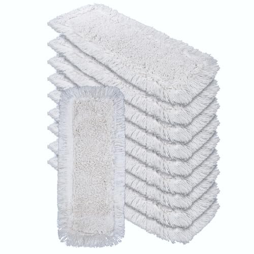Emerson Baumwollmopp 40 cm - 10 Stück, Wischmopp Bodenwischer, Taschenaufsatzsystem, nimmt Feuchtigkeit auf und reinigt den Schmutz perfekt
