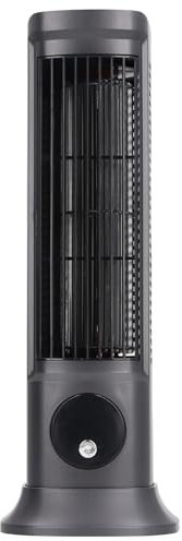 OPPWONG 10 Inch Box Fan, 3 Levels Adjustable Bladeless Tower Fan Desk Fan Quiet Working for Home, Office Desk