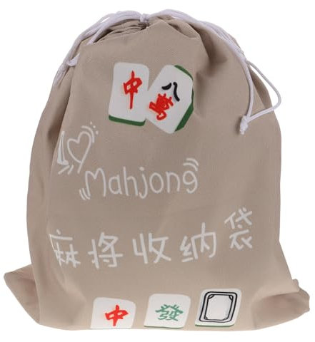 MAGICLULU Mahjong Tile Storage Bag Carry Bags Oxford Cloth Mahjong Tile Pouches Drawstring Sack Mahjong Organizer String Backpack Drawstring Bags for Mahjong Tiles