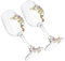 TOPBATHY Calice Con Motivo Floreale 2 Pezzi Bicchieri Da Vino in Cristallo Con Piede Alto Tazza Dipinta A Mano Base Stabile Non-