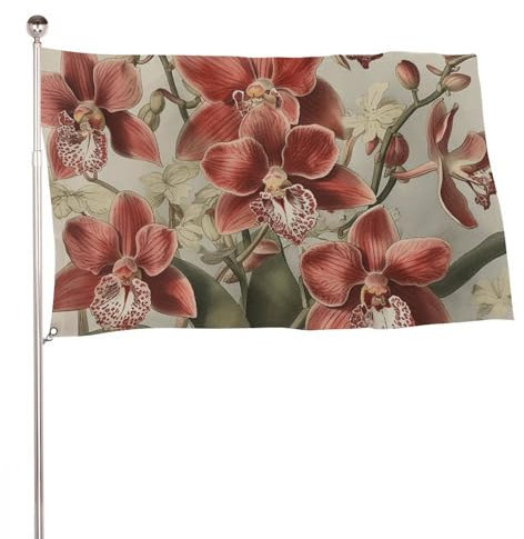 Flaggen, 61 x 88,9 cm, doppelseitige Flagge für den Außenbereich, Willkommensflaggen mit Messingösen, handgezeichnete Pflanzen, Flagge, Dekorationen, Hofflagge für Hochzeit, saisonale Feiertage,