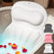 Badewannenkissen, 4D Badekissen für die Badewanne mit 35 leistungsstarken Saugnäpfen, Ergonomisches Luxus-Badewannenkissen Stützt Kopf, Nacken, Schultern, Rücken, passend für alle Badewannen Weiß