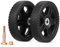 Kisangel Enhanced Control Lawn Mower Wheels 2 Pack 7 Inch Plastic for Most Mowers Easy Install Durable Pvc