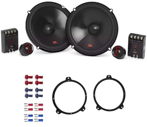 JBL Stage3 607C Lautsprecher mit Einbauset passend für BMW 3er Touring (E46) 1999-2005 Türen vorne 500 Watt 165mm 2 Wege Kompo
