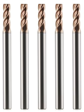 5 frese VHM in metallo duro, rivestimento AlTiN 55 HRC 4 taglio, foratura, fresatura, finitura, immersione, CNC, carburo di tungsteno (3,5 mm)