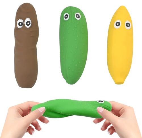 Kleemeiero 3 Stück Kackwurst Spiel Stressball Wurst Dehnbarer Kackhack Kackwurst zum Stressabbau Fake Stretchy Poop Antistressball Anti Stress Spielzeug Prank Kackhaufen, Lustiges Geburtstagsgeschenk