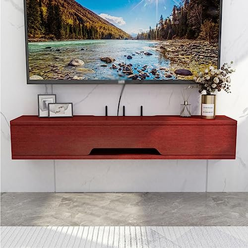Floor standing TV stand Universal floor TV stand height adjustable TV floor stand,Floating Media Console Wall Mounted TV Stand with Cable Management Wooden Floating Shelf for Living Room Bed