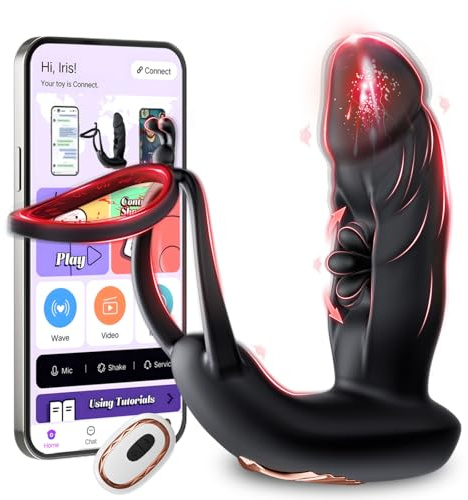 Anale Vibratore Sexytoysys Dilatatore Uomo - Plug Stimolatore Prostata Dildo Sex Toys, Vibratore Prostatico con Telecomando Massaggiatori, Gay Giochi Erotici Professionali con 10 Modi di Percussione