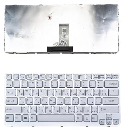 LFGOZSD Tastiera per Laptop RU per Sony per vaio E Series SVE14 SVE14A SVE141 SVE14111ELW SVE1412S6C Cornice Bianca 149183311US C13122001882